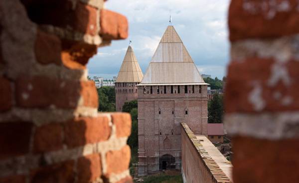 Вид на Крепостную стену в Смоленске
