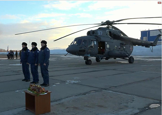 Морская авиация Тихоокеанского флота получила на вооружение новый арктический вертолет Ми-8АМТШ-ВА