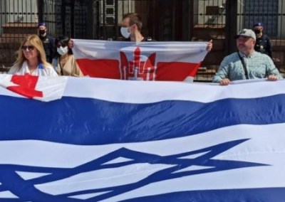 Под посольством РФ в Киеве митингуют украинские евреи и националисты : «Россия = Хамас»