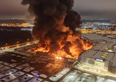 В Подмосковье сгорел крупнейший гипермаркет