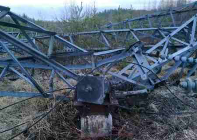 В Ленинградской области подорвали линию электропередачи