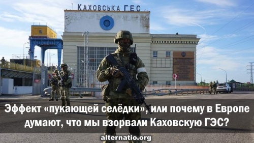 Эффект «пукающей селёдки», или почему в Европе думают, что мы взорвали Каховскую ГЭС?
