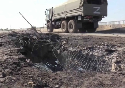 Сальдо заявил о серьёзном повреждении Чонгарского моста. Понтонная переправа уже возведена