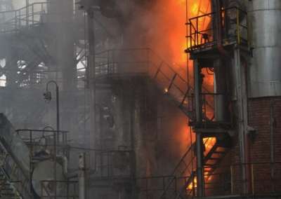 В Белоруссии на Мозырском НПЗ произошёл пожар