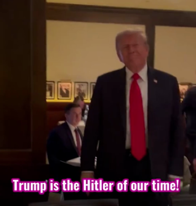 «Гитлер нашего времени». Трампа в ресторане освистали пропалестинские активисты