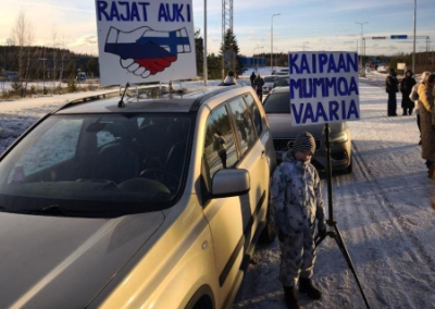 В Финляндии прошли автопробеги в поддержку открытия границы с Россией