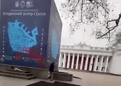 В Одессе «волонтёр» набросился на мужчину, принесшего цветы к памятнику Пушкину