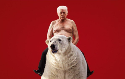 На обложке The Economist появился полуголый Трамп верхом на белом медведе