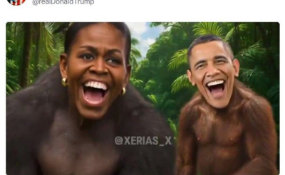 Две обезьяны — Барак и Мишель. Трамп спешит проиграть выборы в Конгресс?