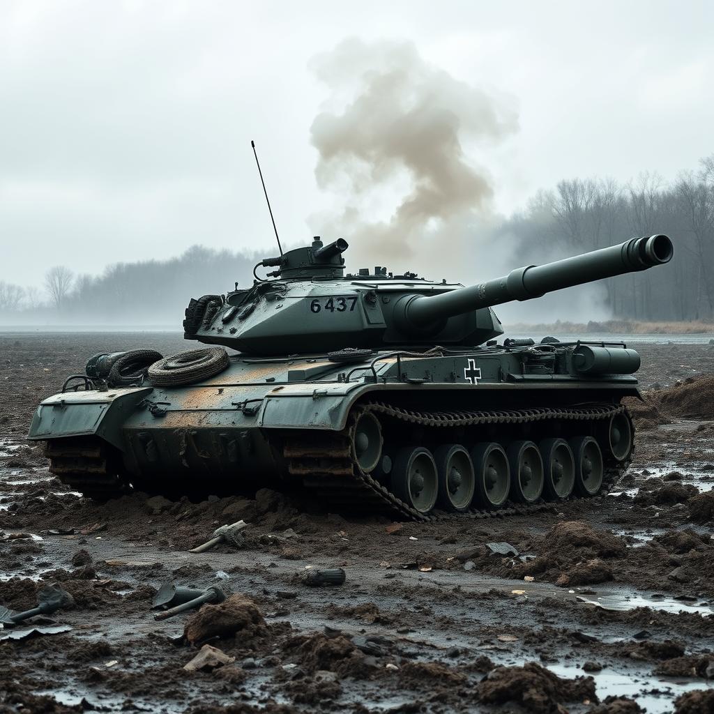 ВСУ потеряли ещё один немецкий танк Leopard-2