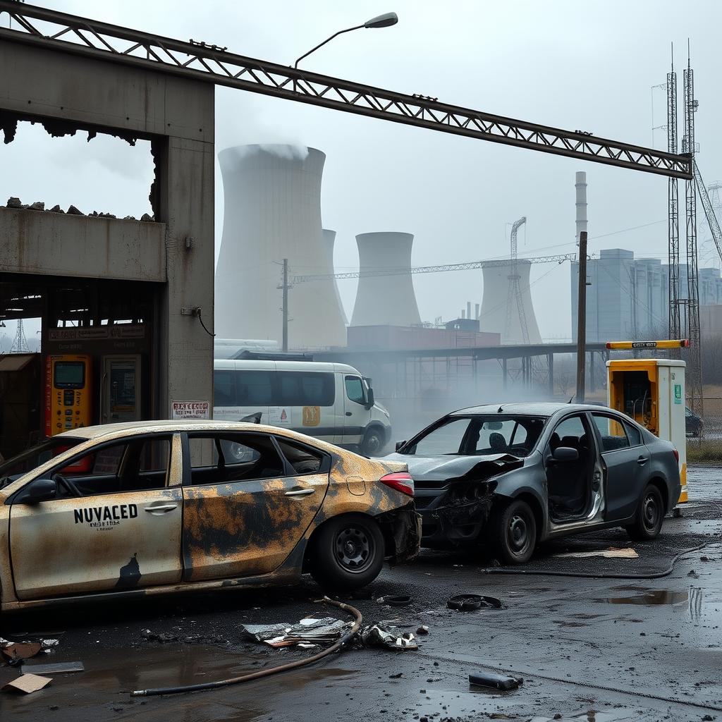 ВСУ вновь атаковали транспортный цех ЗАЭС: сгорели два авто, повреждены колонки
