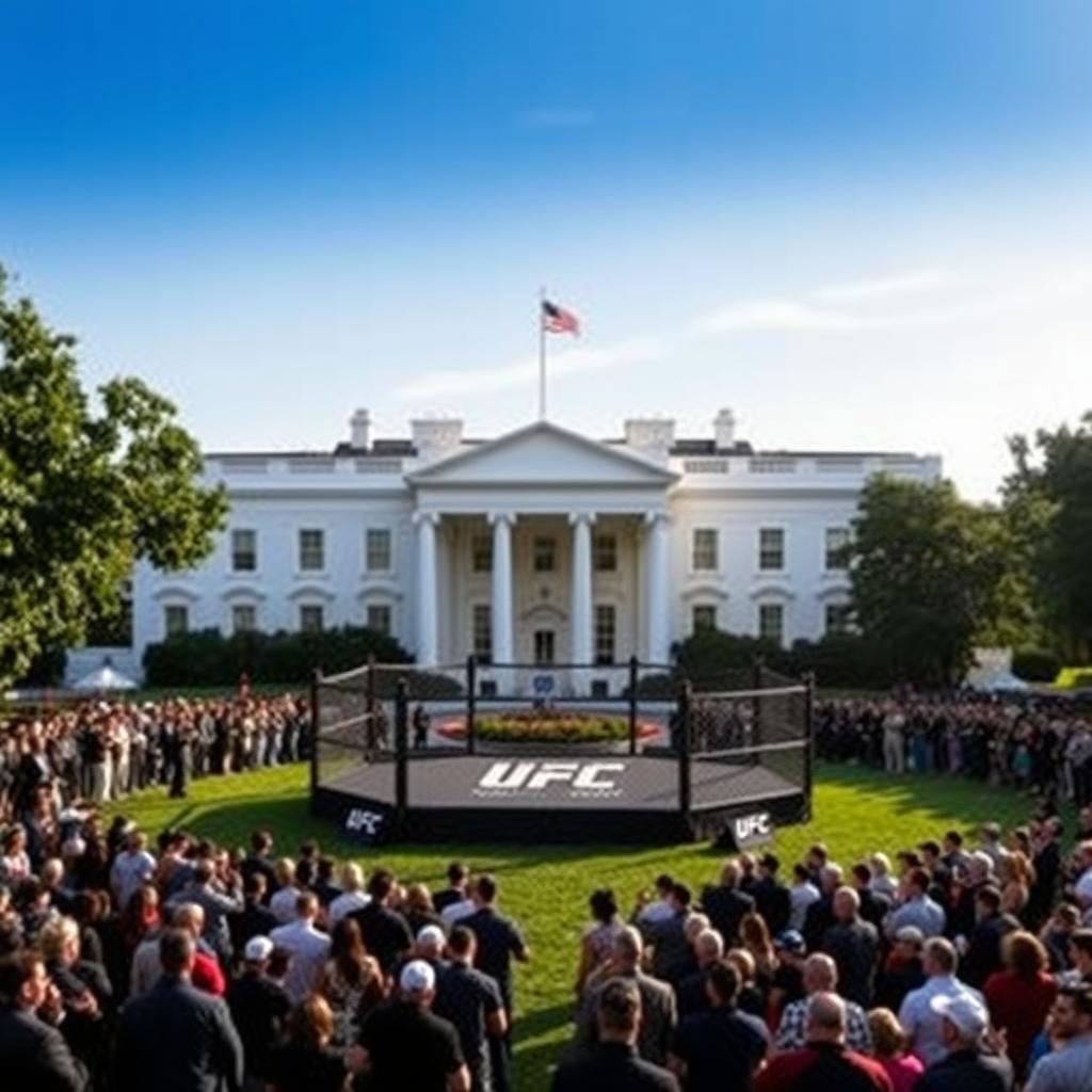 На 80-летие Трампа у Белого дома устроили турнир по UFC с семью боями