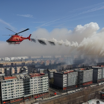 Почти 500 спасателей и вертолёт: в Киеве продолжают тушить пожары после атаки ВС РФ