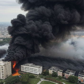 В Киеве прогремели взрывы, на месте начался пожар