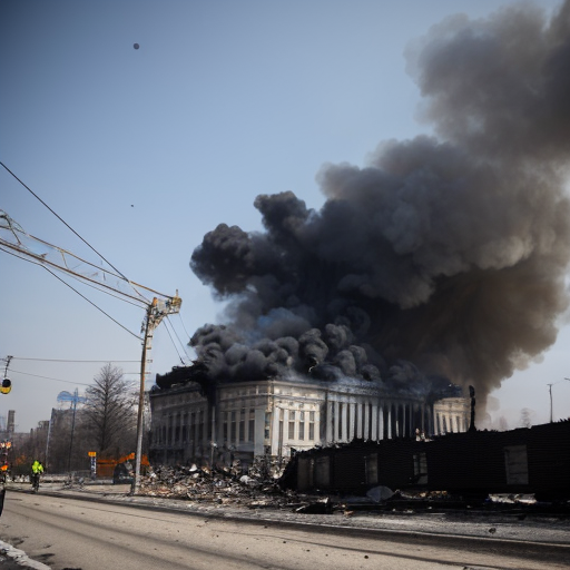 В Киеве после утренней атаки потушили пожар на площади 3000 «квадратов»