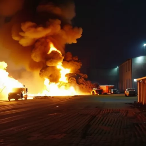 В Киеве произошёл пожар на складах после взрывов