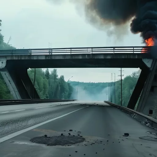 Украинские каналы опубликовали видео удара по Северному мосту в Киеве
