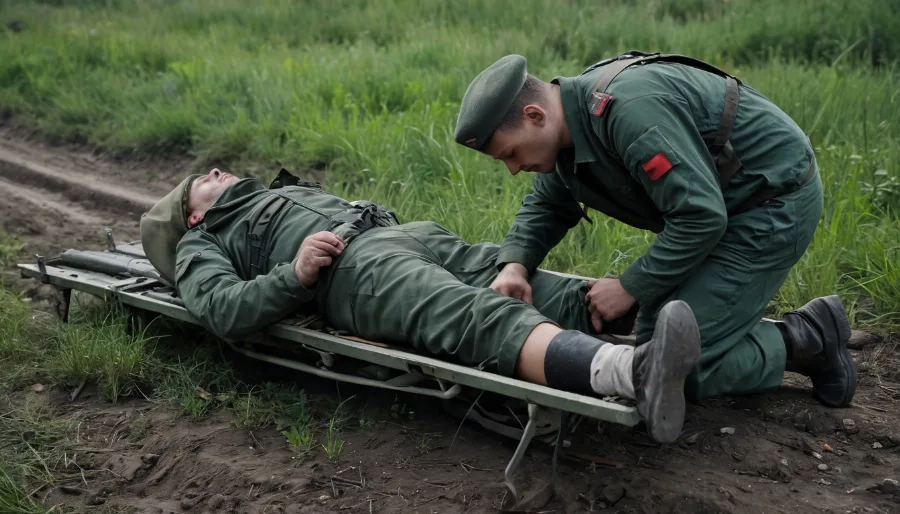 Российские военные спасли брошенного ВСУ украинского солдата с перебитыми ногами